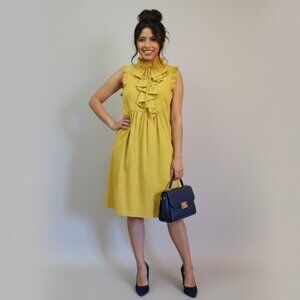 Hope And Honey Size 6 Mustard Yellow Sleeveless Casual Vacation Short Dress